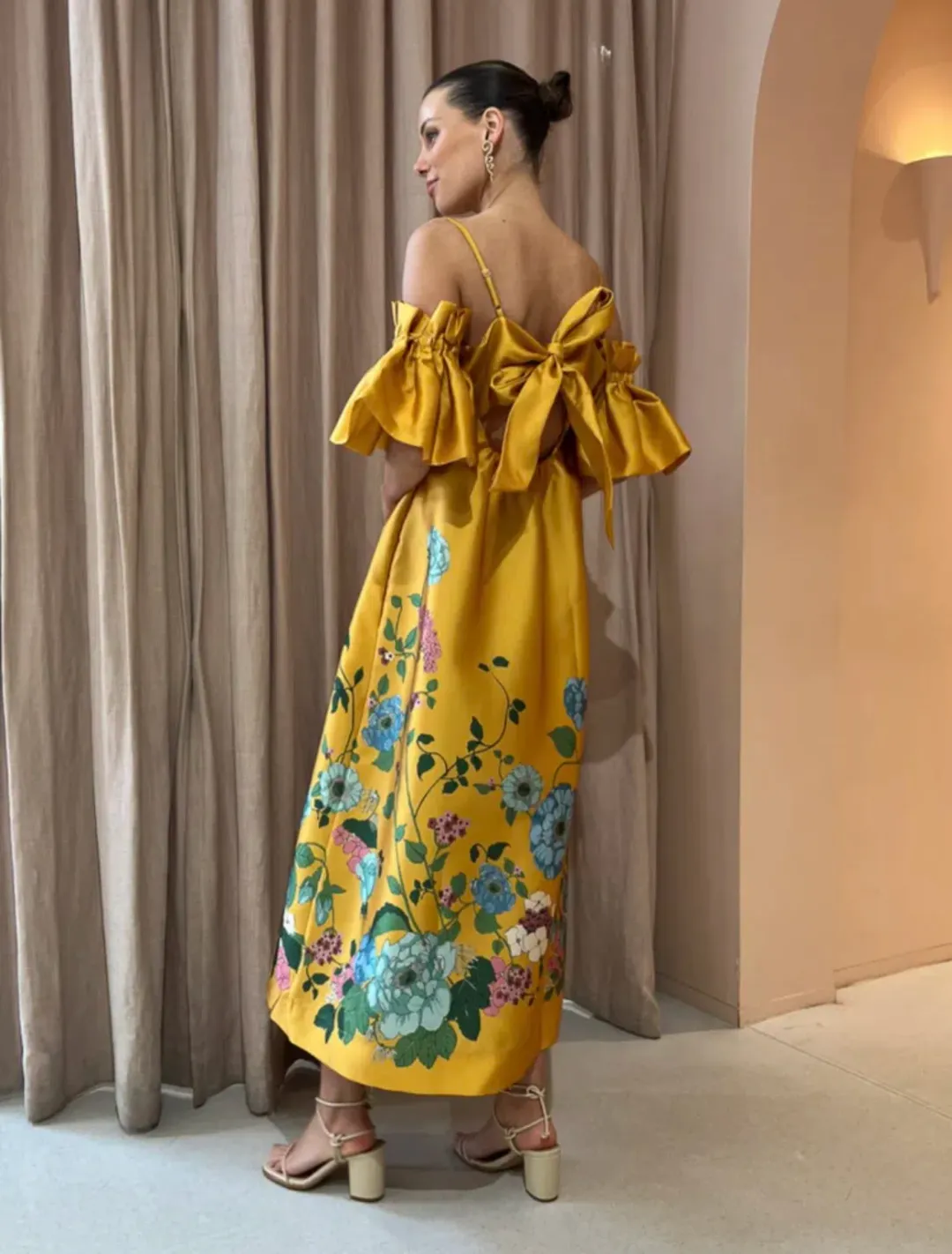 Alemais Dana Midi Dress Marigold Size 10 for rent on The Volte - main image