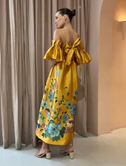 Alemais Dana Midi Dress Marigold Size 10 for rent on The Volte - image 2