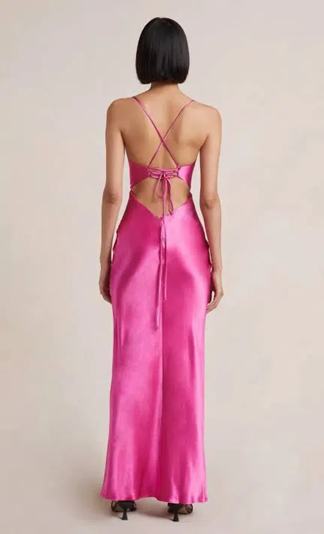 Bec & Bridge Loren Maxi Dress Deep Pink Size 6 for rent on The Volte - main image