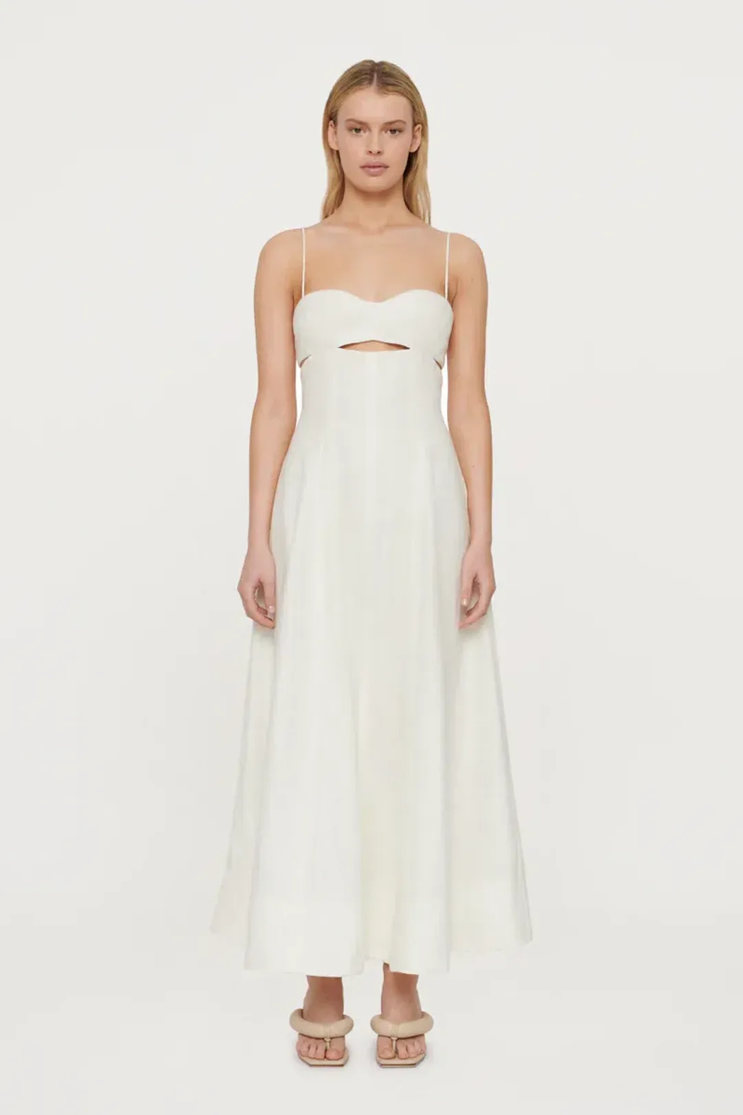 Clea Florence Stitch Dress Chalk Size XS / AU 6 for rent on The Volte - main image