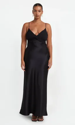 Bec & Bridge Hazel Twist Maxi Dress Black Size AU 10 for rent on The Volte - image 1