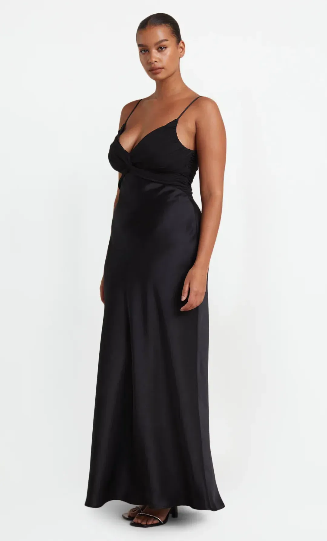 Bec & Bridge Hazel Twist Maxi Dress Black Size AU 10 for rent on The Volte - main image