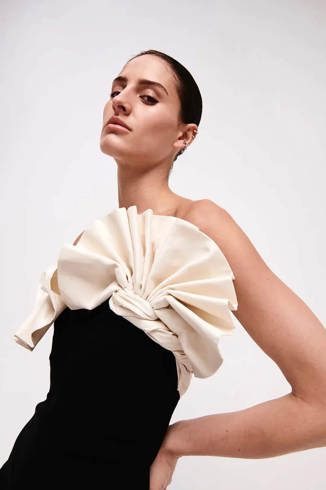 Rachel Gilbert Lavina Floor Length Gown Dress Black Size AU 6 for rent on The Volte - main image