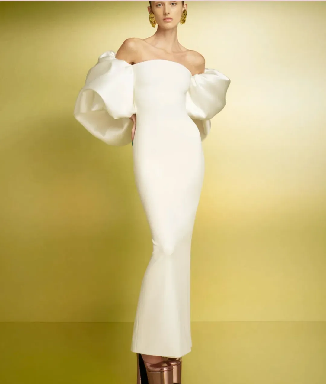 Solace London Pia Maxi Dress in Cream Size 10 for rent on The Volte - main image