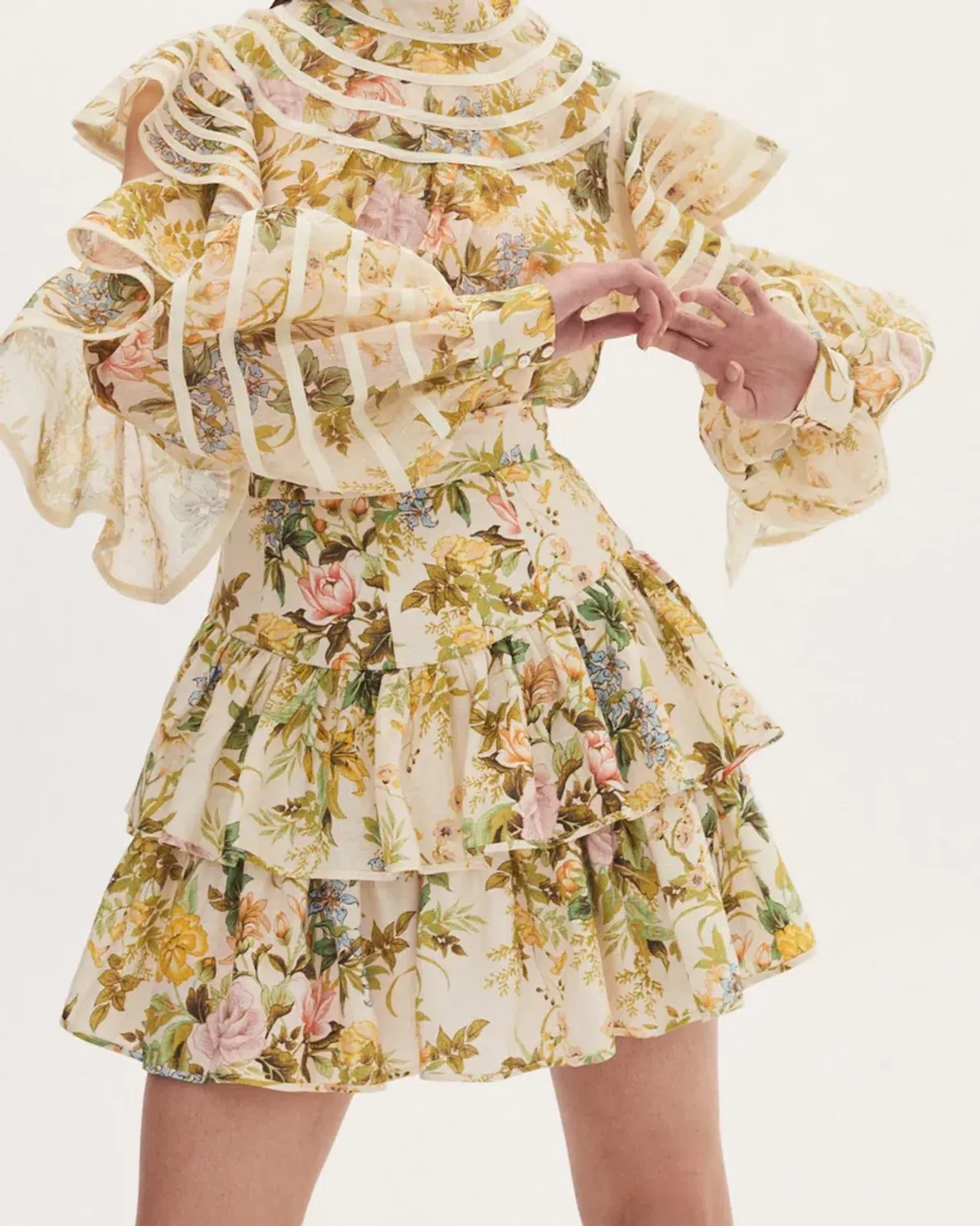 Alemais Eden Blouse and Mini Skirt Set Floral Size 12 - Image 4