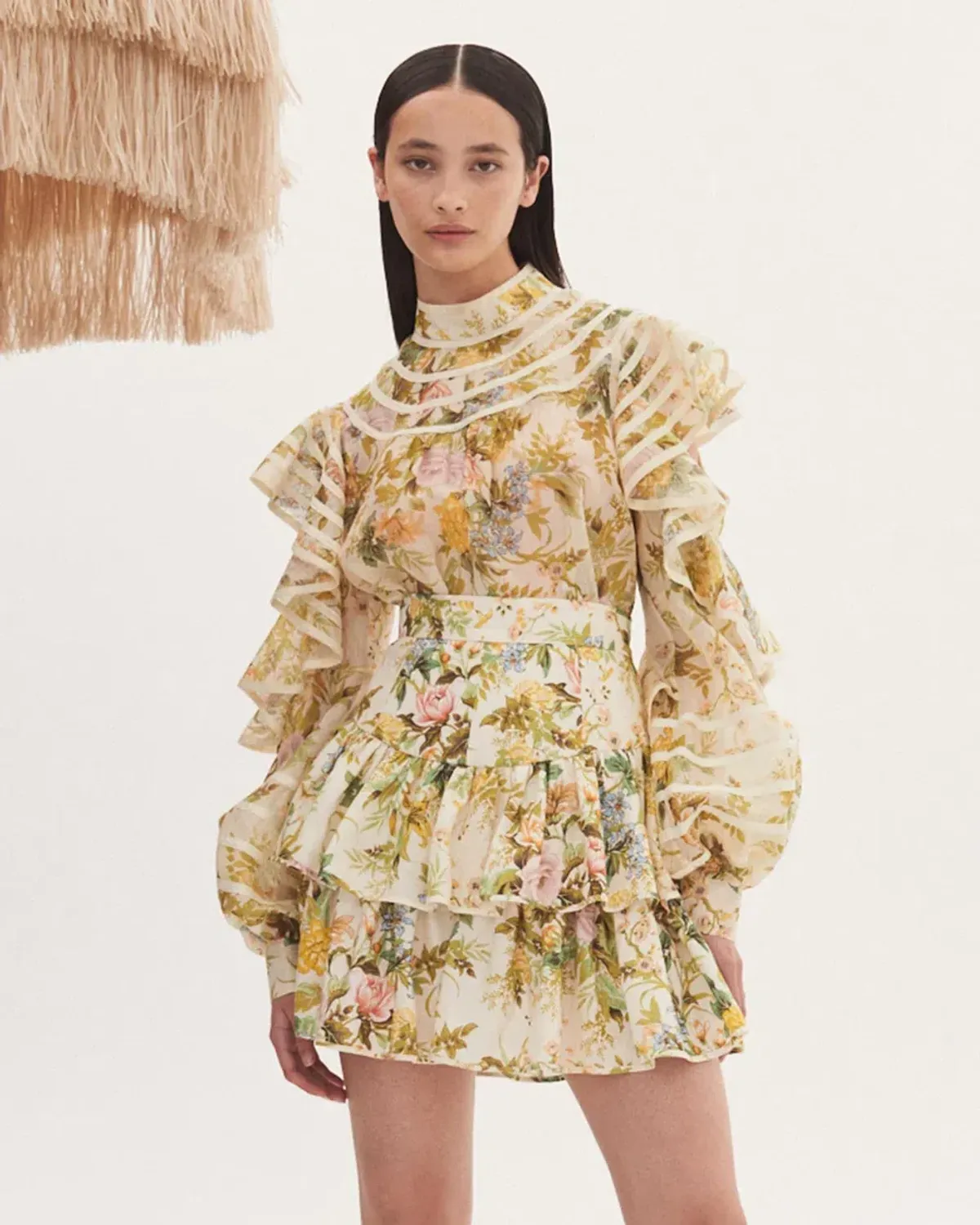 Alemais Eden Blouse and Mini Skirt Set Floral Size 12 - Image 2