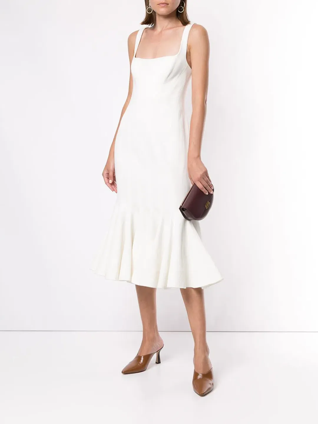 Acler Mawson Midi Dress White Size 12 for rent on The Volte - main image