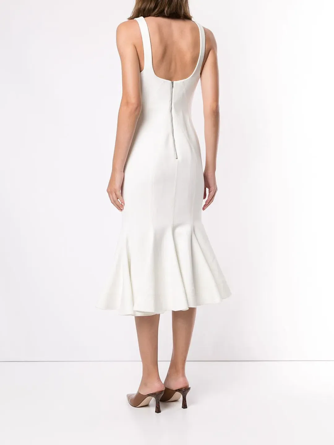Acler Mawson Midi Dress White Size 12 for rent on The Volte - main image