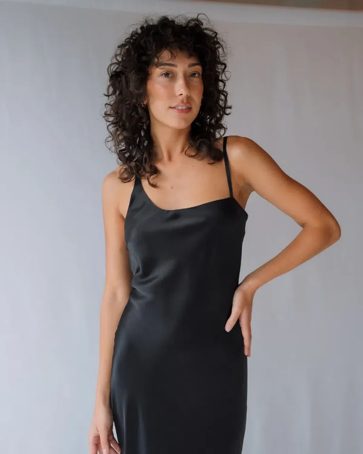 Sir the Label Julien Asymmetric Slip Dress Black Size 8 - Image 2