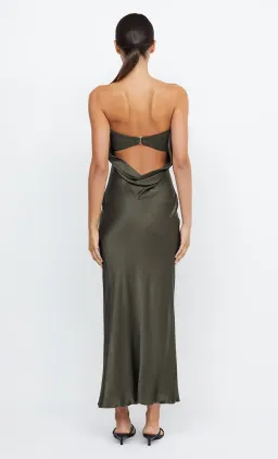 Bec & Bridge Moon Dance Strapless Dress Dark Willow Size 8 for rent on The Volte - image 3