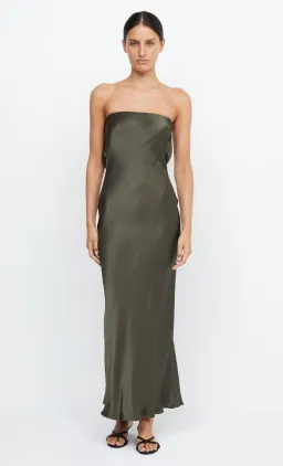 Bec & Bridge Moon Dance Strapless Dress Dark Willow Size 8 for rent on The Volte - image 1