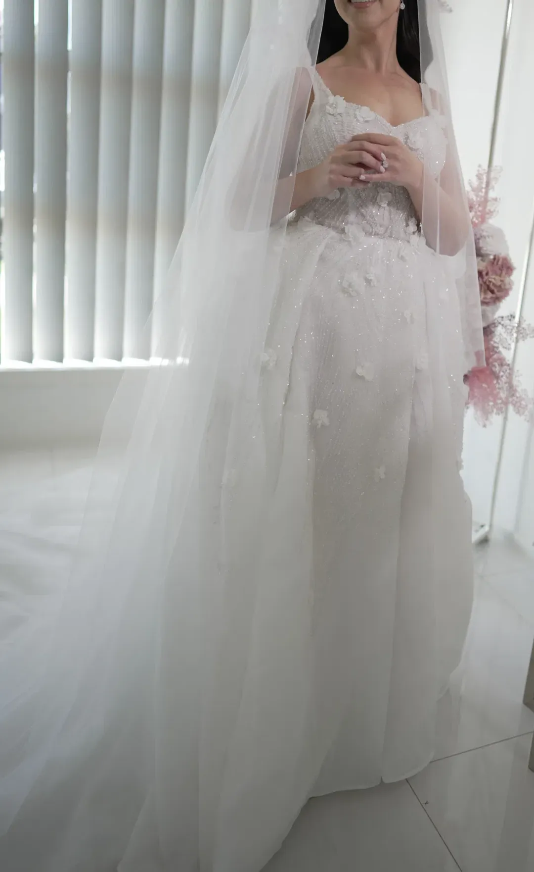 Pallas Couture Inspired Wedding Dress White Size 8 for rent on The Volte - main image