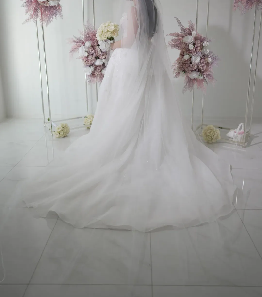 Pallas Couture Inspired Wedding Dress White Size 8 for rent on The Volte - main image