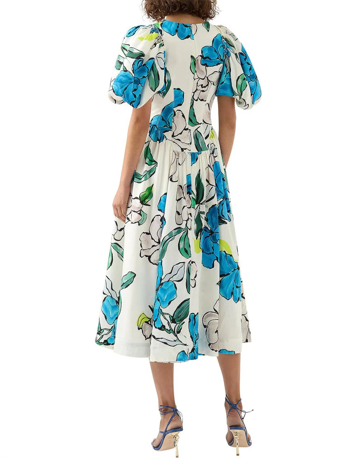 Aje Pedestal Corseted Midi Dress Floral Size 16 - Image 4