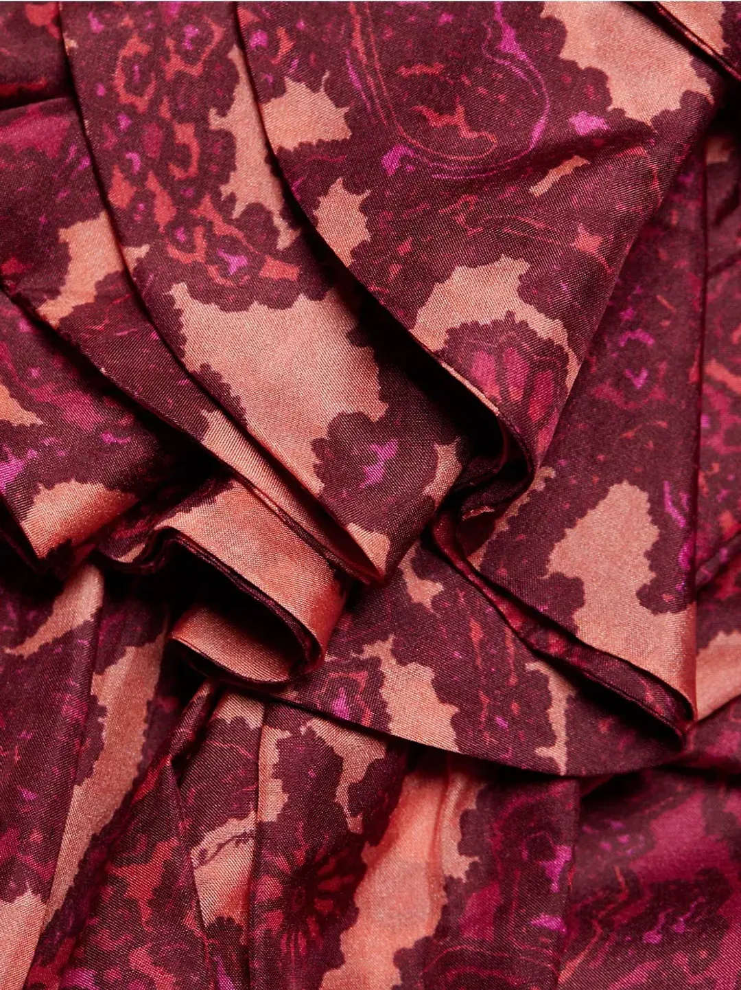 Zimmermann Tiggy Cutout Ruffled Silk Midi Dress Paisley-Print Size 1 / AU 10 for rent on The Volte - main image