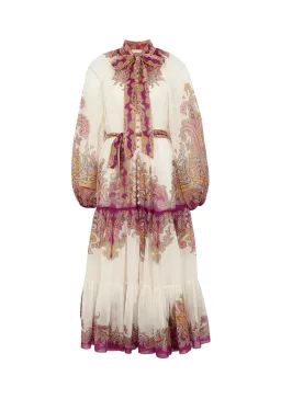 Zimmermann Teddy Tiered Midi Dress Multi Size 0P / AU 6 for rent on The Volte - image 5