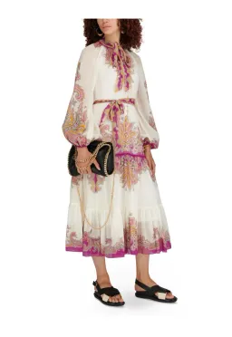 Zimmermann Teddy Tiered Midi Dress Multi Size 0P / AU 6 for rent on The Volte - image 1