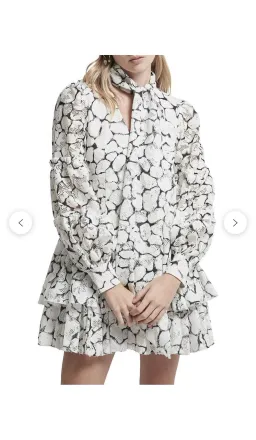 Aje Rebellion Lace Mini Dress Print Size 6 for rent on The Volte - image 2