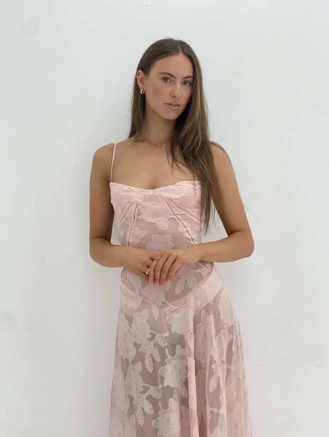 House of CB Seren Gown Pink Size S/Au 8 for rent on The Volte - main image