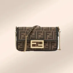 Fendi Mini Baguette Jacquard FF Fabric Bag for rent on The Volte - image 1
