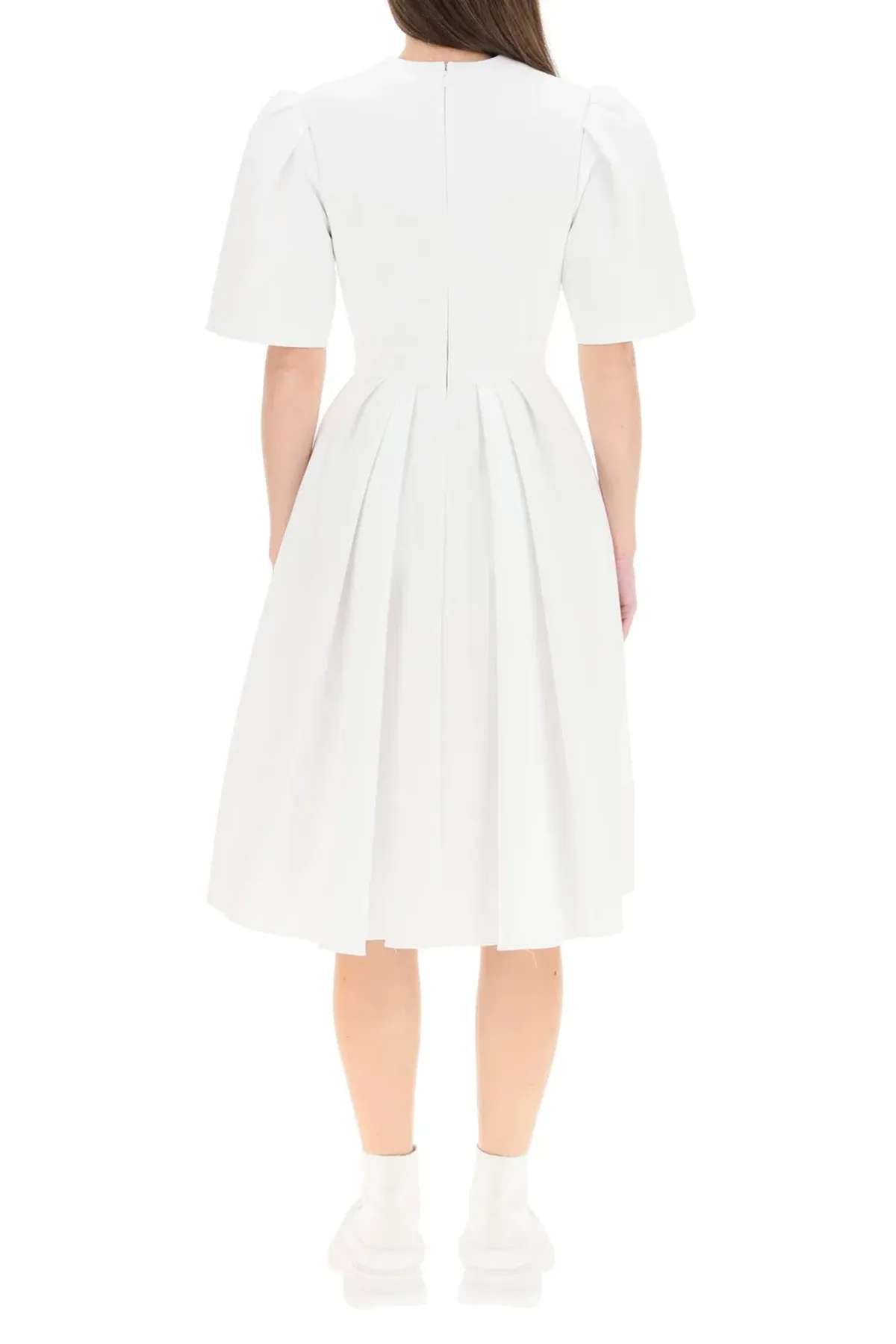Alexander McQueen Piquet Midi Dress White Size S / Au 8 - Image 3