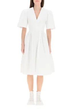 Alexander McQueen Piquet Midi Dress White Size S / Au 8 for rent on The Volte - image 1