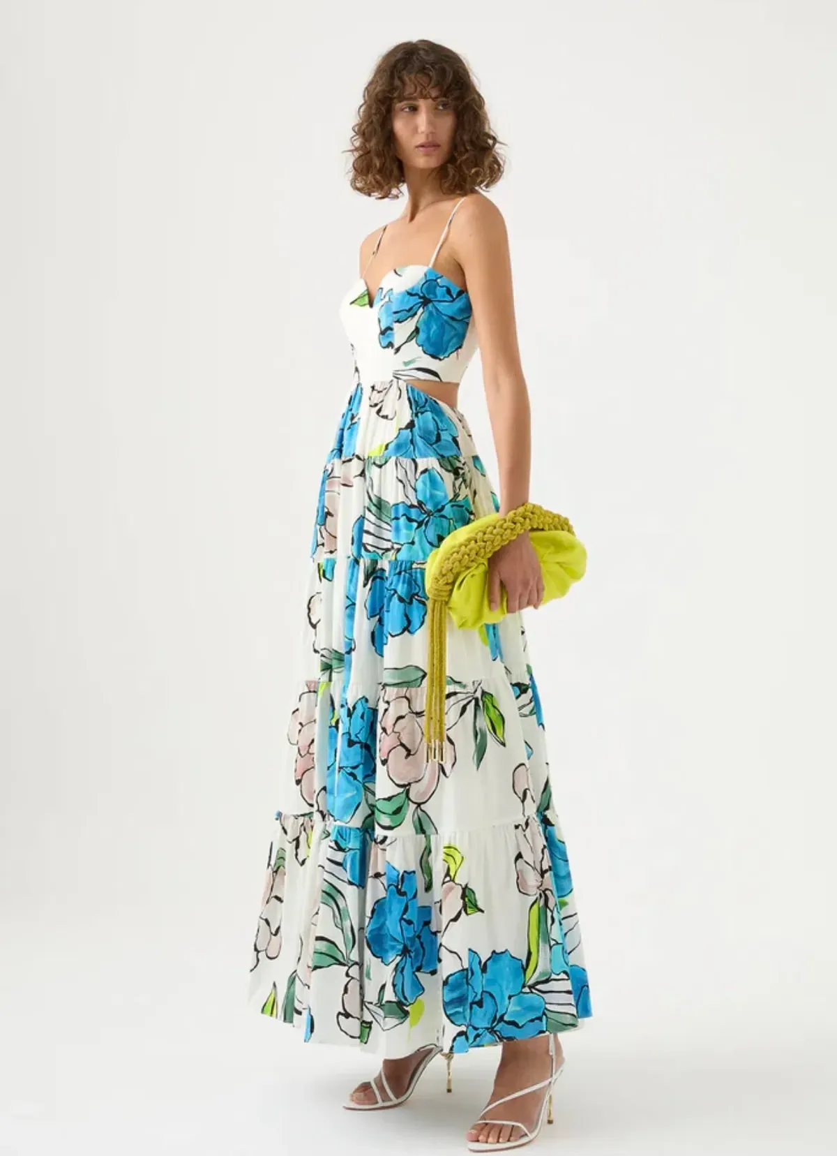 Aje Botanical Tiered Maxi Dress Print Size AU 8 - Image 1