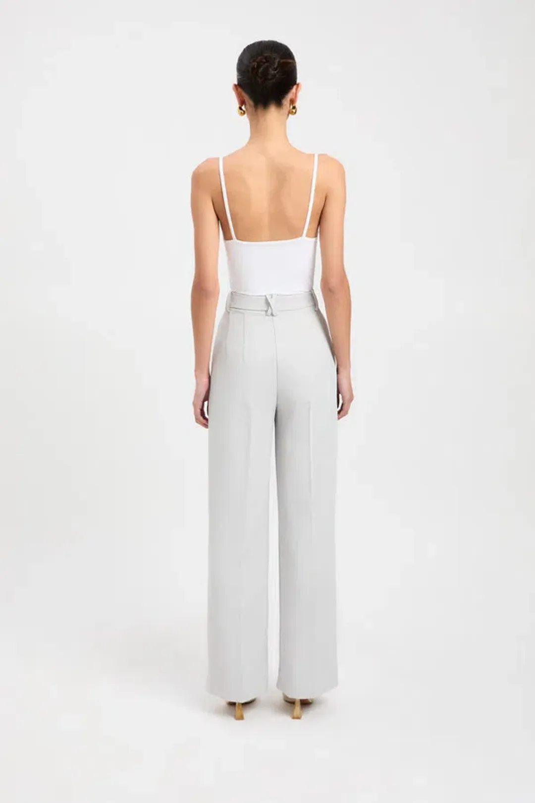 Kookai Ariel Pleated Pant Soft Grey Size AU 8 for rent on The Volte - main image