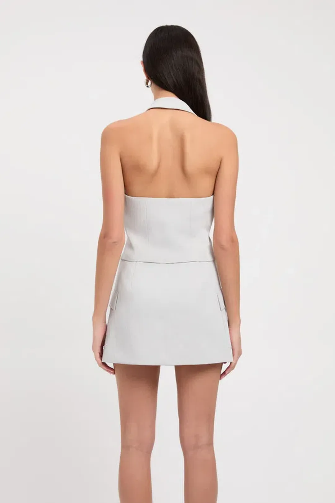 Kookai Ariel Staple Vest Grey Size AU 10 for rent on The Volte - main image