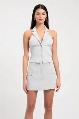 Kookai Ariel Staple Vest Grey Size AU 10 for rent on The Volte - image 2