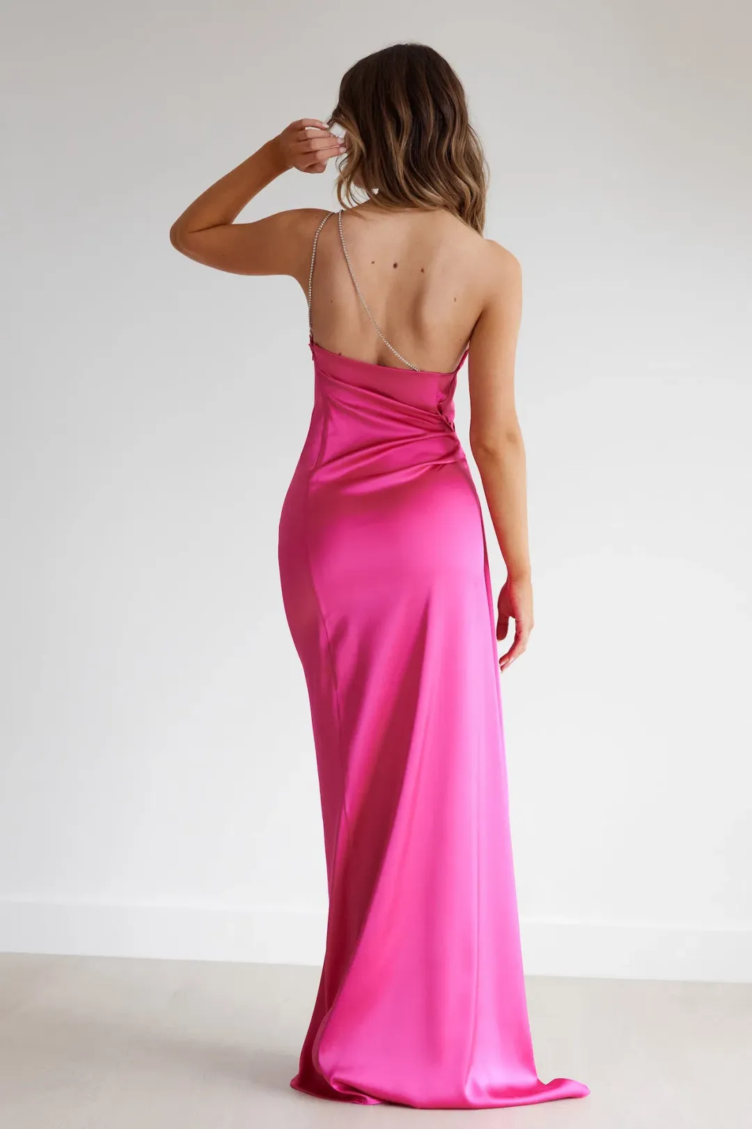 Lexi Samira Dress in Pink Diamante Strap Size 8 for rent on The Volte - main image