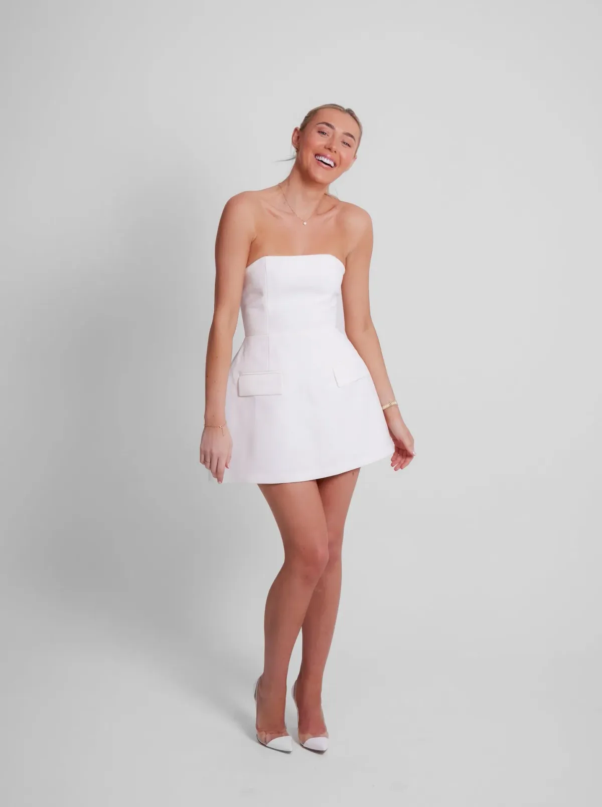 Odd Muse Ultimate Muse Strapless Mini Dress White Size 8 - Image 1
