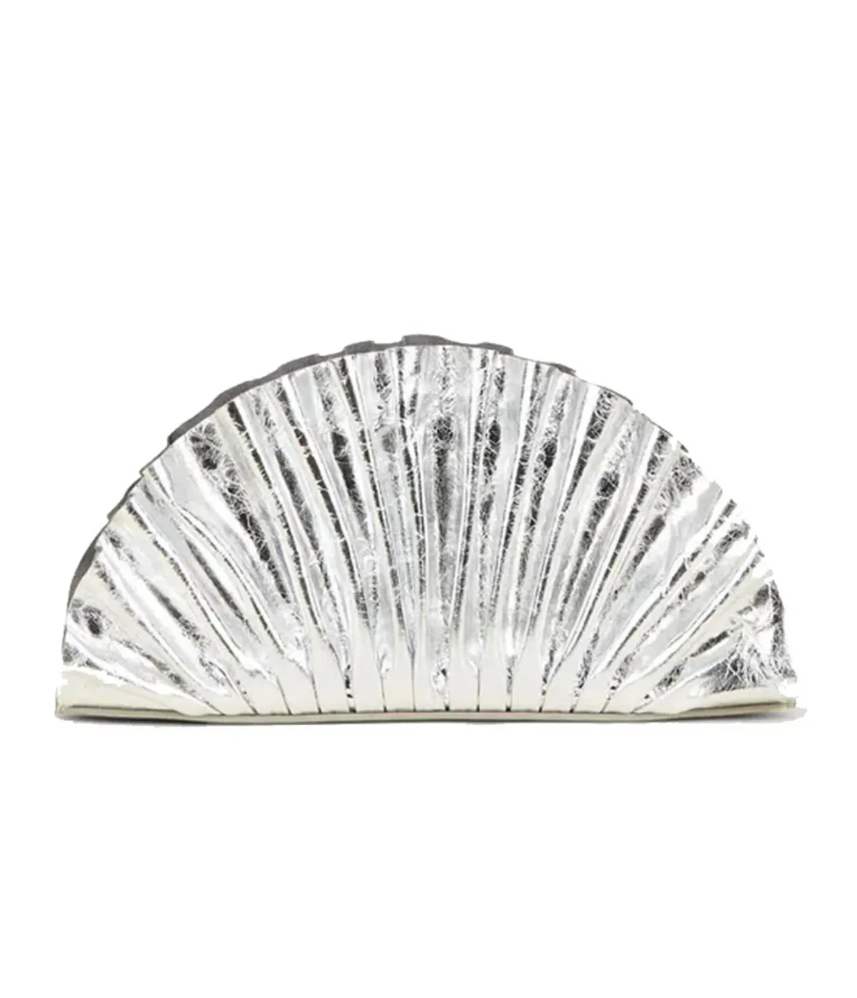 Cult Gaia Nala Fan Clutch Bag Silver - Image 2