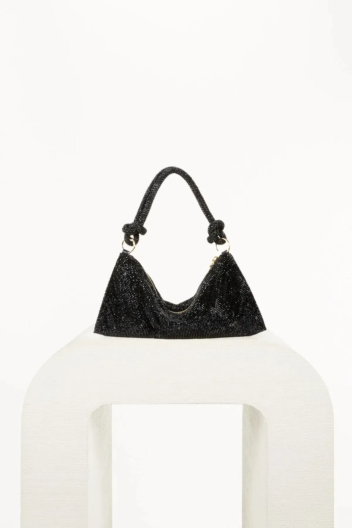 Cult Gaia Hera Nano Shoulder Bag Rhinestone Black - Image 1