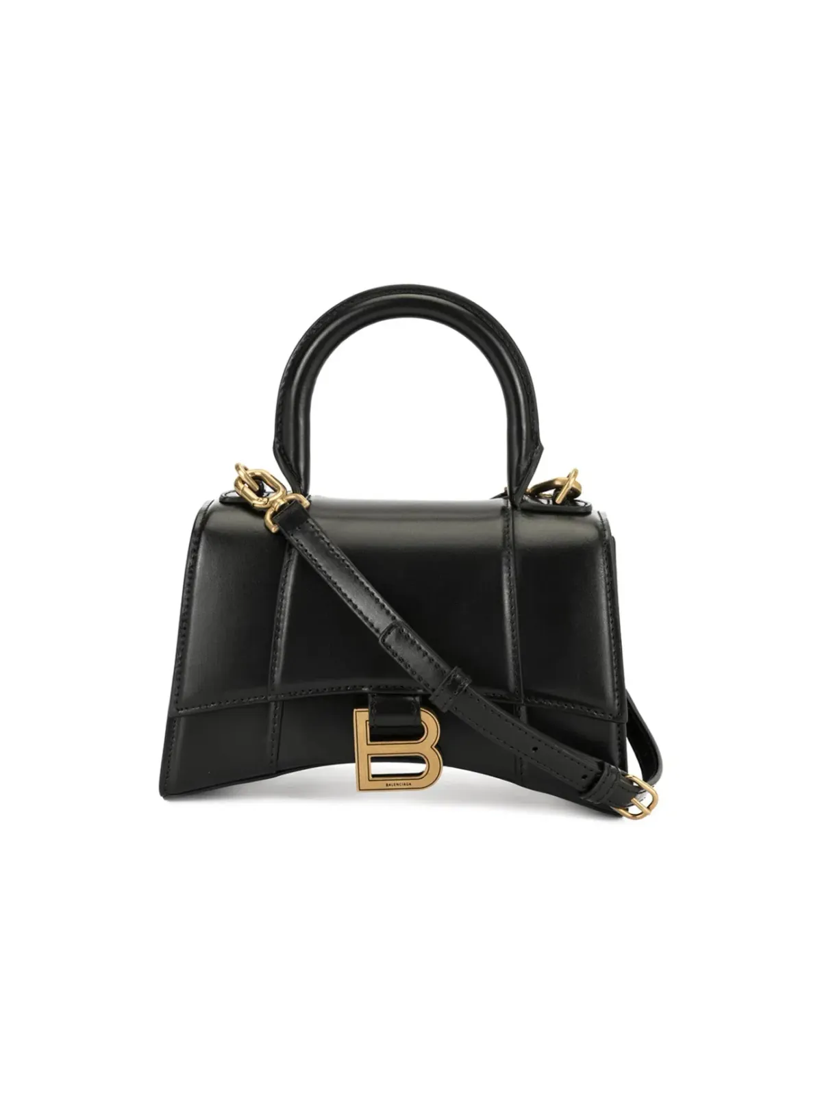 Balenciaga Hourglass Top Handle Bag Black Size XS - Image 1