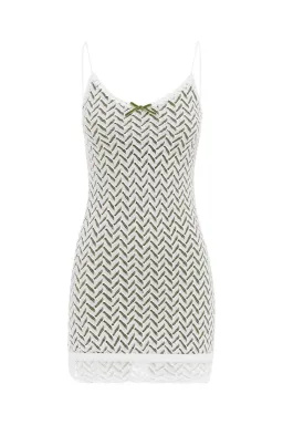 WithJean Mimi Dress White/Green Size 8 for rent on The Volte - image 1