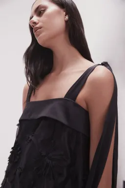 Aje Ursula Midi Dress in Black Size 12 for rent on The Volte - image 3