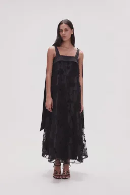 Aje Ursula Midi Dress in Black Size 12 for rent on The Volte - image 2