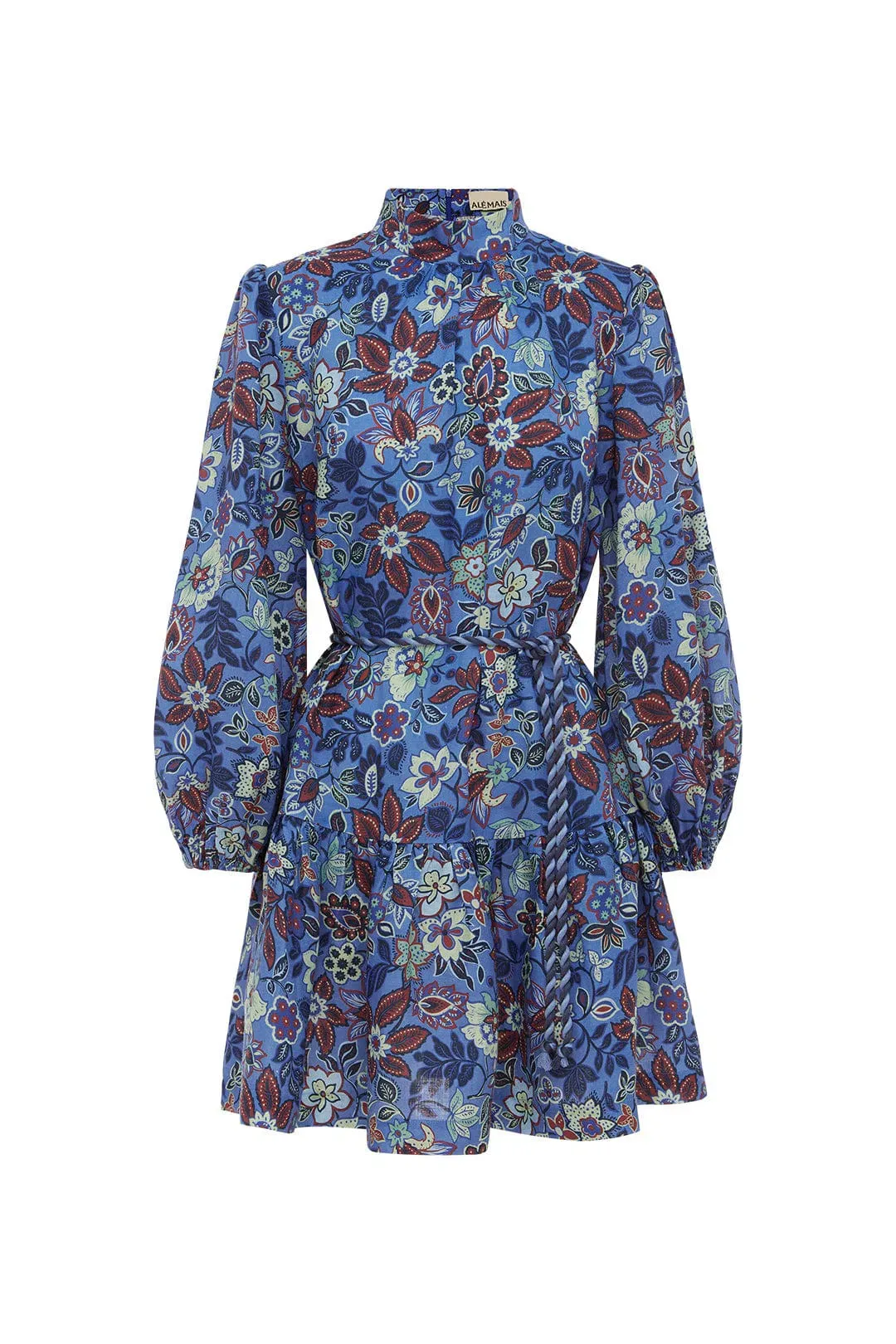 Alemais Isabella Mini Dress Blue/Floral Size 16 for rent on The Volte - main image