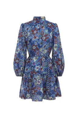 Alemais Isabella Mini Dress Blue/Floral Size 16 for rent on The Volte - image 7
