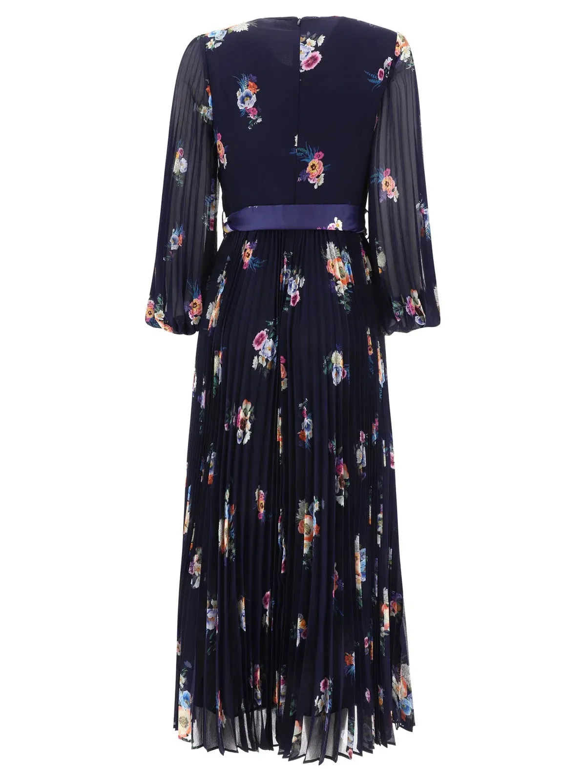 Zimmermann Sunray Long Sleeve Midi Dress Elka Floral Navy Size 1/ Au 10 - Image 2