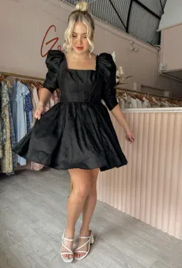 Aje Fleur Cores Long Sleeve Mini Black Size AU 10 for rent on The Volte - image 3