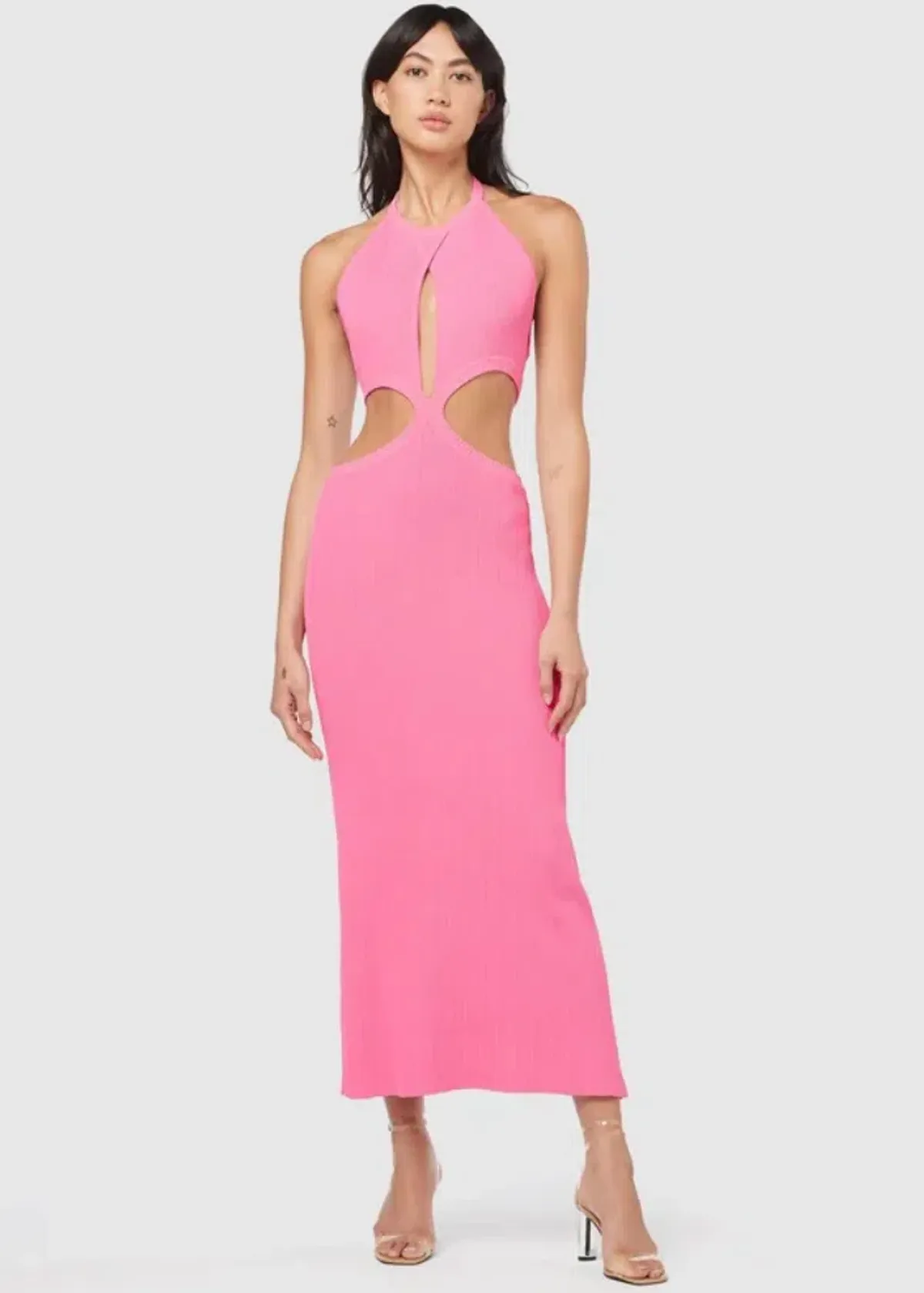 Manning Cartell Beyond Limits Knit Dress Pink Size AU 8 - Image 1