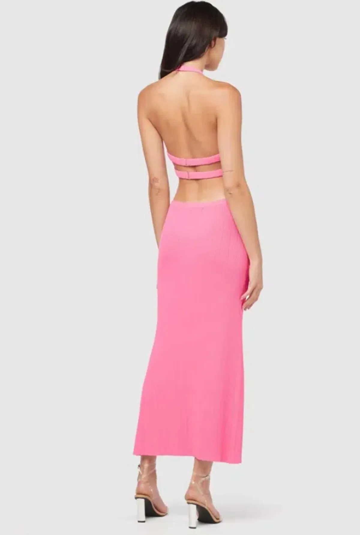 Manning Cartell Beyond Limits Knit Dress Pink Size AU 8 - Image 2