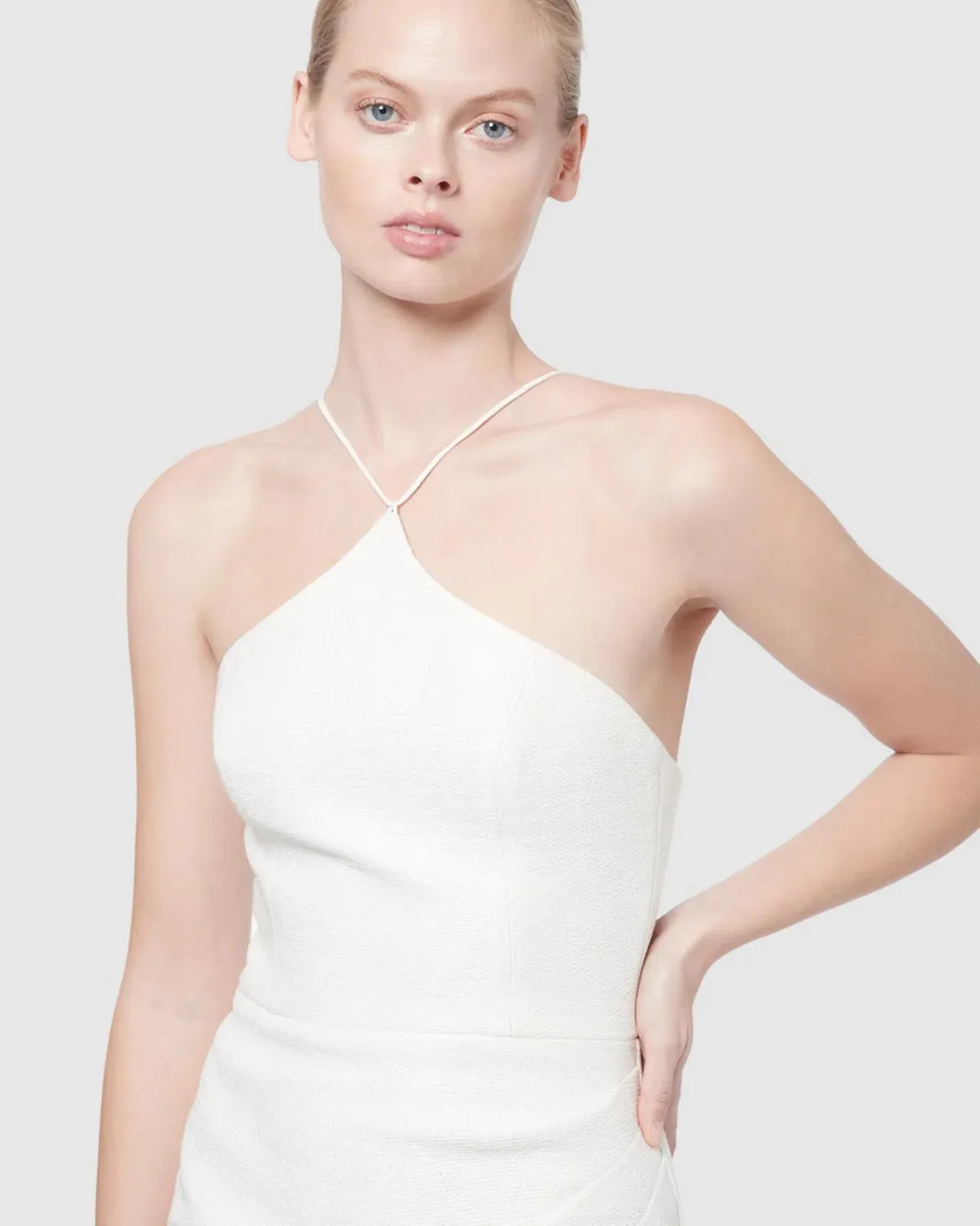 Manning Cartell Canvas Raffia Midi Dress White Size AU 6 - Image 4