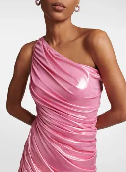 Norma Kamali Diana Dress Metalic Candy Pink Size AU 12 for rent on The Volte - image 2