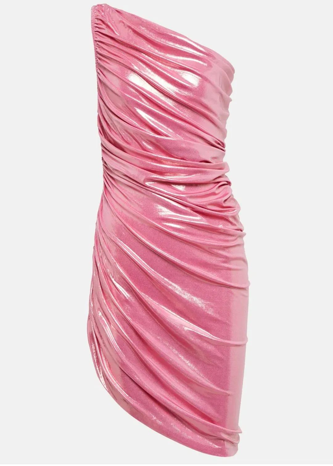 Norma Kamali Diana Dress Metalic Candy Pink Size AU 12 for rent on The Volte - main image