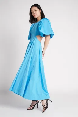 Aje Cerulean Falling Water Cut Out Midi Dress Blue Size AU 6 for rent on The Volte - image 2