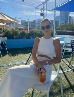 Sir The Label Ingrid Cut Out Dress Ivory Size XS/Au 6 for rent on The Volte - image 3