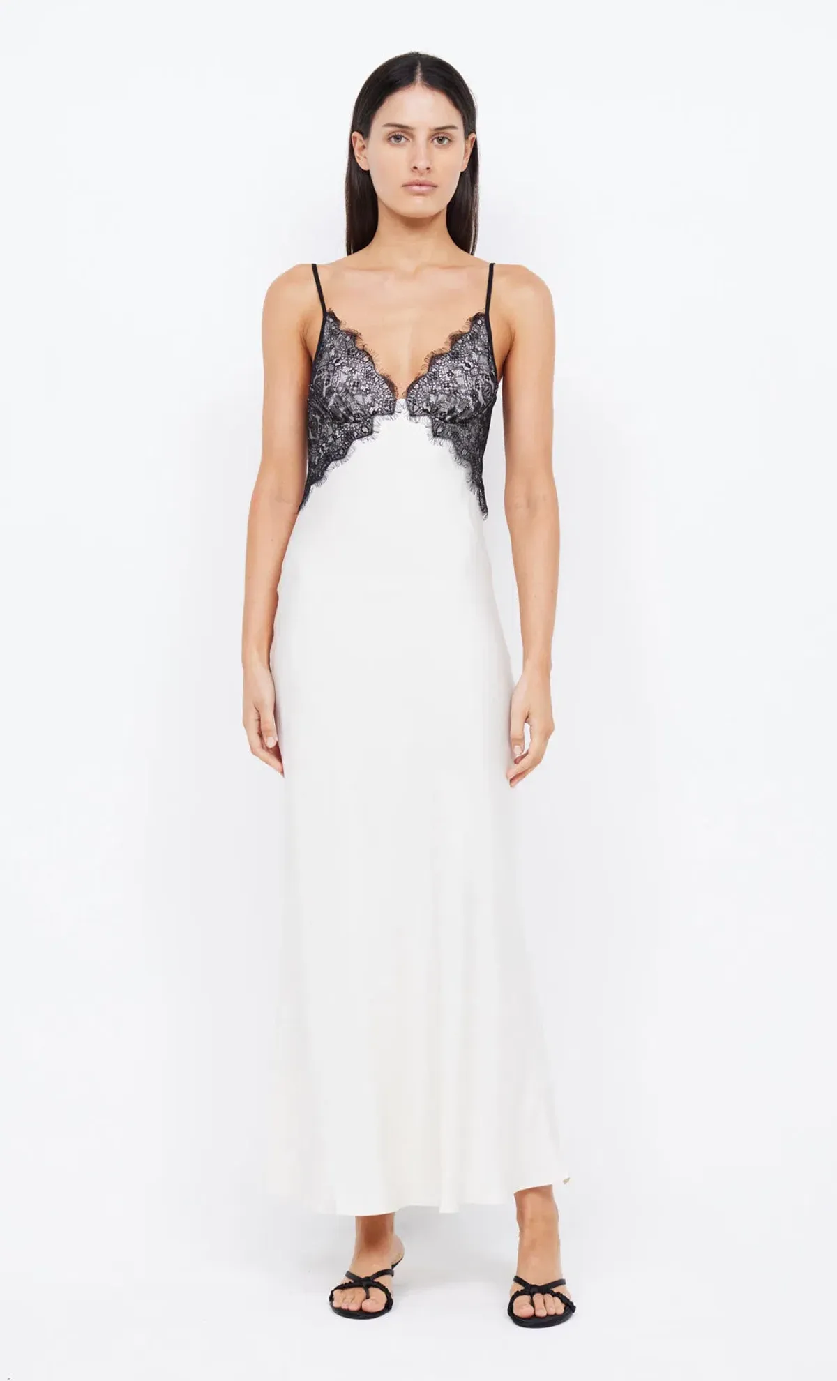 Bec & Bridge Emery Lace Maxi Dress Ivory/Black Size 8 - Image 4